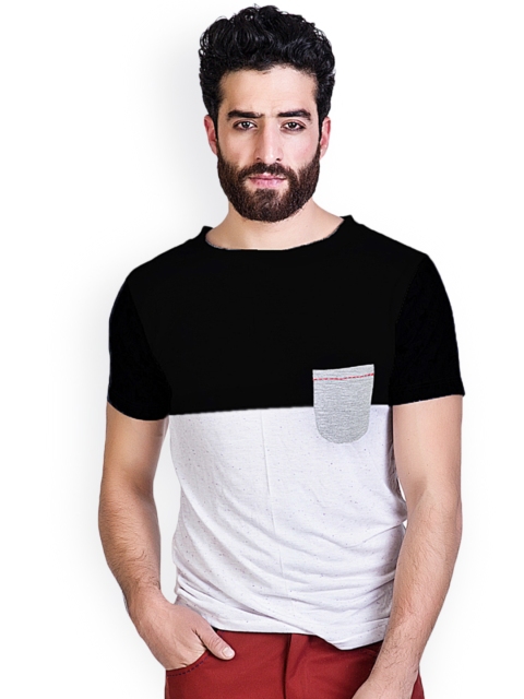 

MR BUTTON Black & White Slim Fit T-shirt