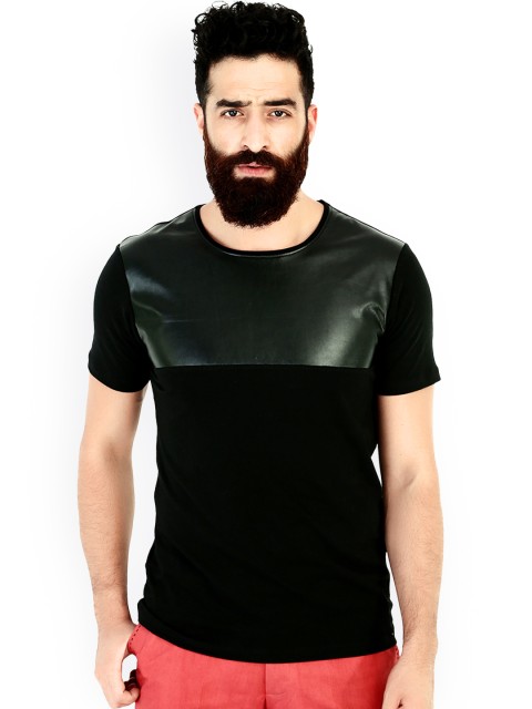 

MR BUTTON Black Slim Fit T-shirt