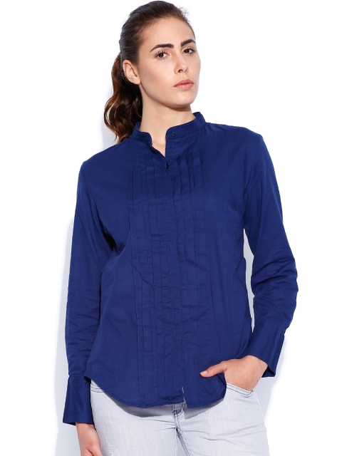 

Tokyo Talkies Navy Casual Shirt, Navy blue