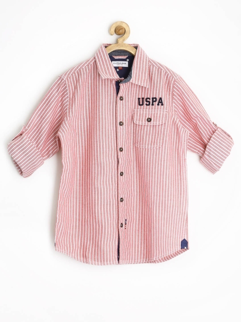 

U.S. Polo Assn. Kids Boys Red Striped Shirt
