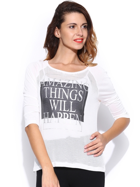 

ONLY Off-White Printed Top