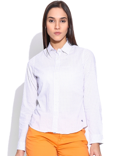 

American Swan White Printed Shirt