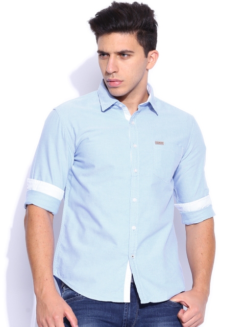 

Flying Machine Light Blue Casual Shirt