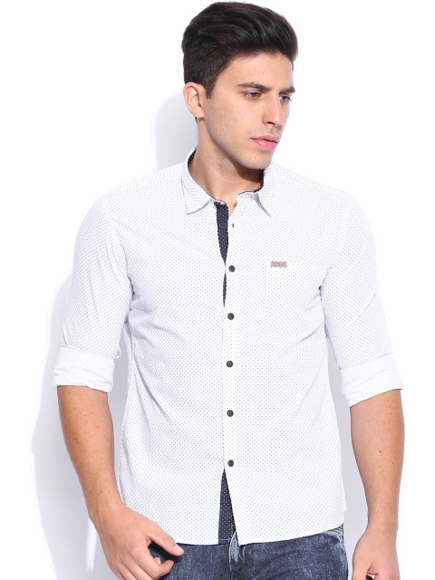 

Flying Machine White Printed Casual Shirt