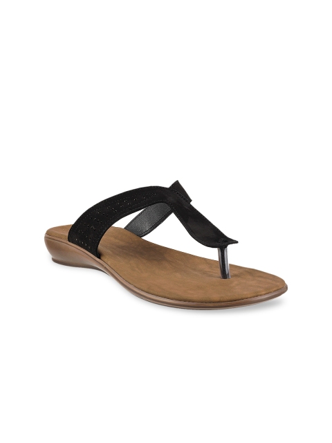 

Metro Women Black T-strap Flats