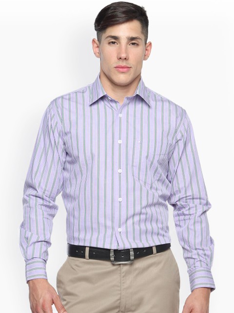 

Balista Purple & Green Striped Classic Fit Formal Shirt