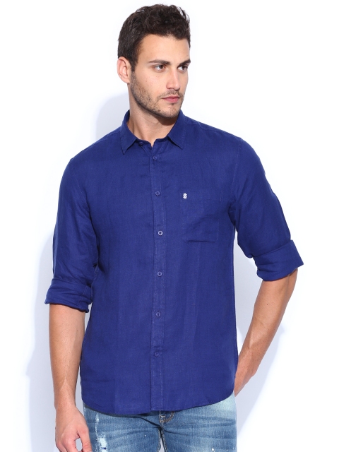 

IZOD Blue Linen Slim Casual Shirt