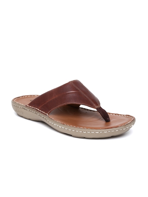 

Clarks Men Brown Leather Sandals