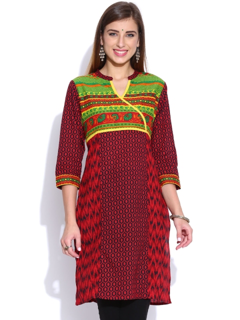 

Jaipur Kurti Red Printed Kurta