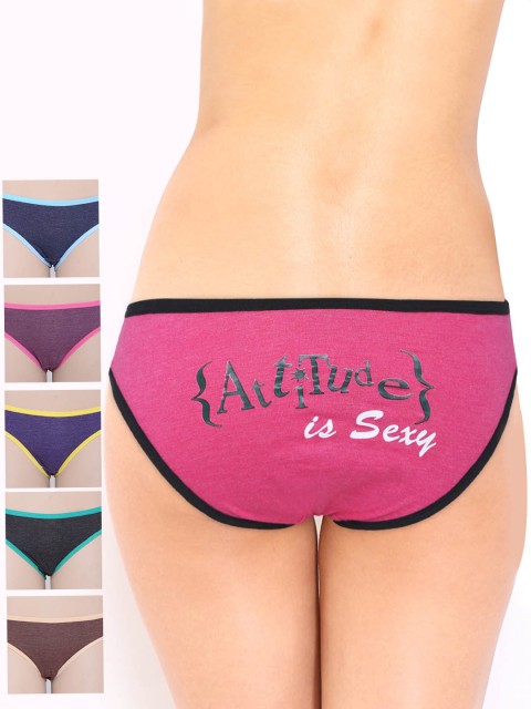

Leading Lady Pack of 6 Printed Briefs 27.5, Multi
