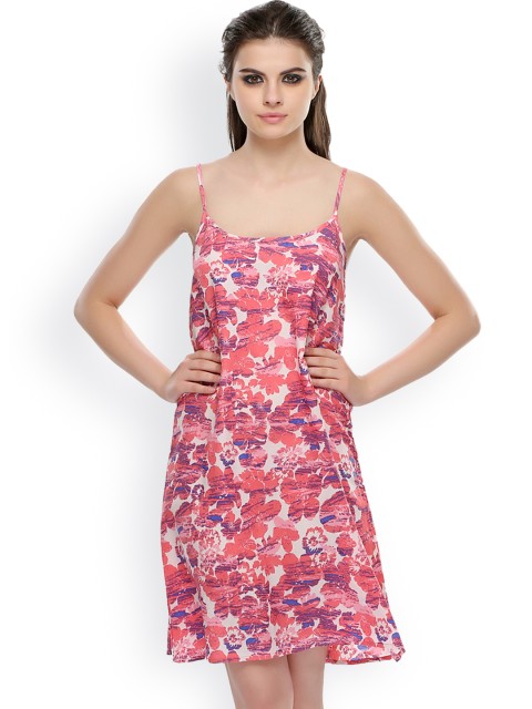 

Clovia Pink Printed Nightdress NS0379P22