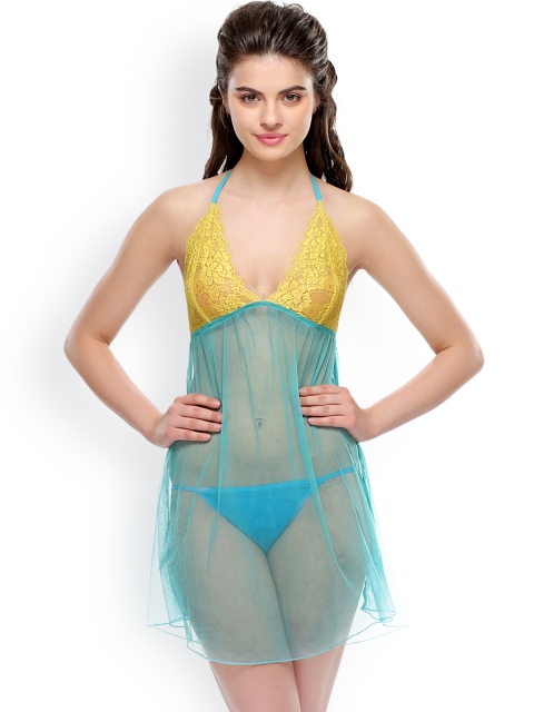 

Clovia Blue Sheer Babydoll Baby Dolls NS0385P11