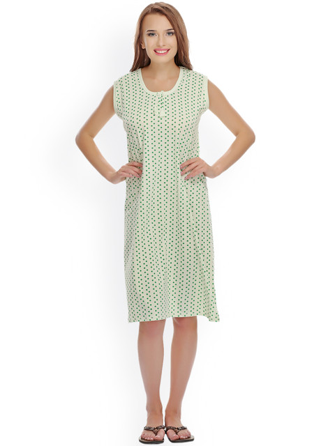 

Clovie Green Printed Nightdress NS0396P11O
