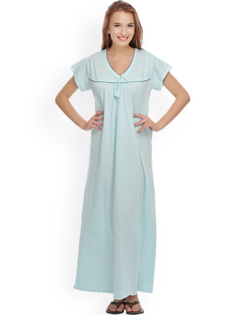 

Clovie Blue Printed Nightgown NS0397P03O
