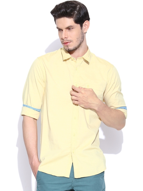 

IZOD Yellow Oxford Slim Fit Casual Shirt