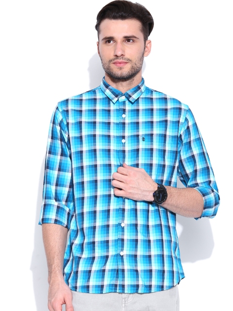 

IZOD Blue Checked Owen Slim Fit Casual Shirt