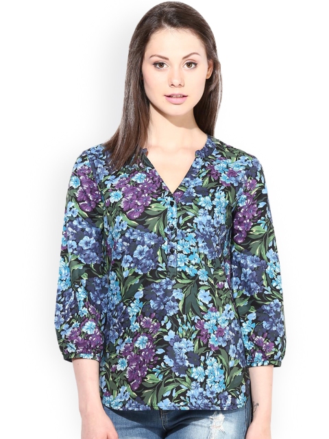 

Harpa Blue Printed Top