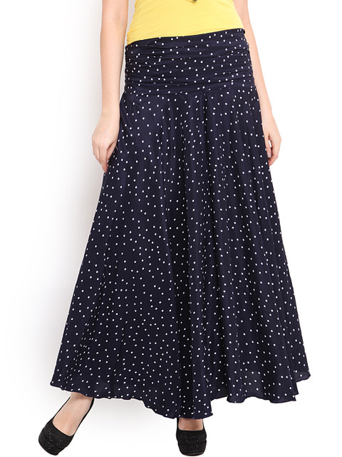 

Trend Arrest Navy Printed Palazzo Trousers, Navy blue