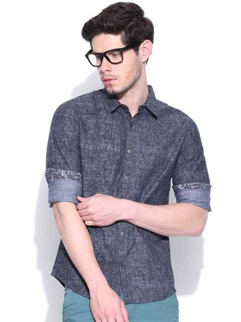 

United Colors of Benetton Navy Casual Shirt, Navy blue