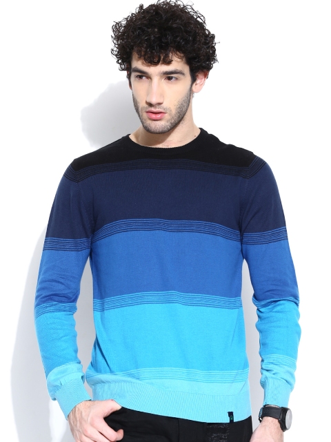 

United Colors of Benetton Blue Striped Sweater