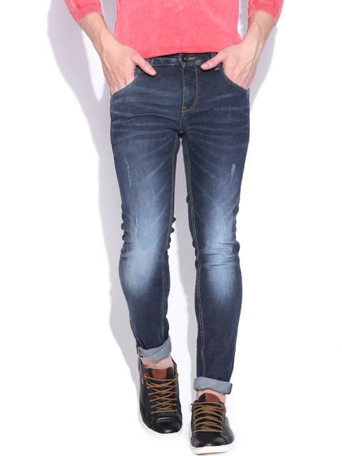 

United Colors of Benetton Navy Washed Slim Jeans, Navy blue
