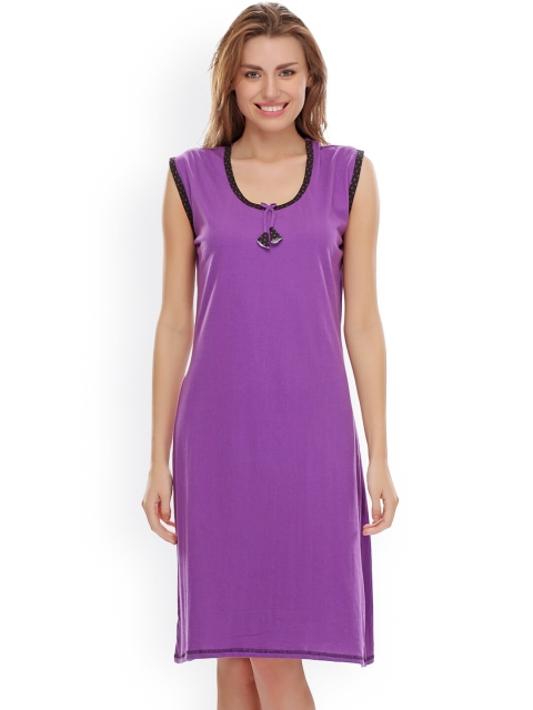 

Clovia Purple Sleep Shirt NS0394P15O