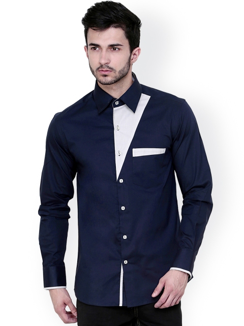 

Dazzio Navy Slim Fit Casual Shirt, Navy blue
