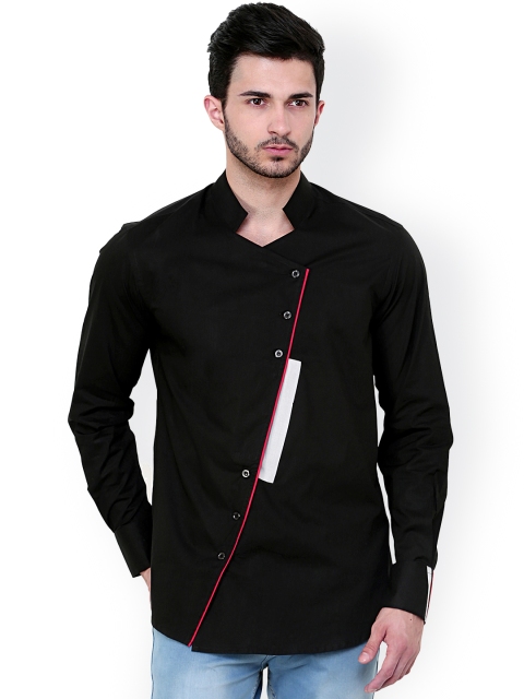 Black Slim Fit Casual Shirt