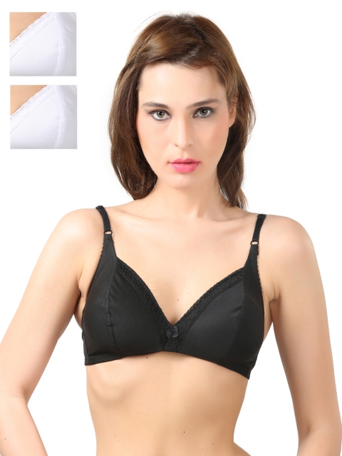 

Bodycare Pack of 3 Full Coverage Bra, Black