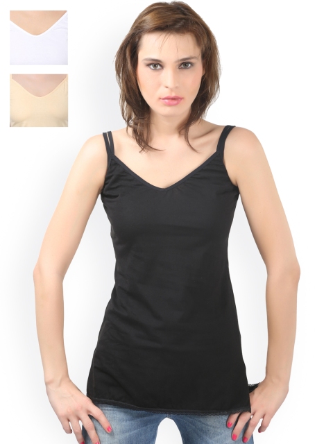 

Bodycare Pack of 3 Camisoles E41BSW, Black