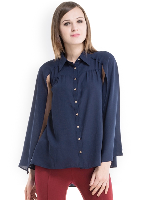 

Kazo Navy Semi Fit Shirt, Navy blue