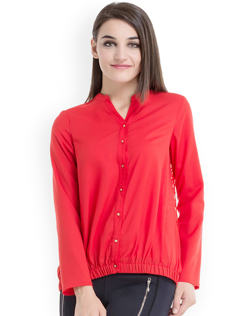 

Kazo Red Loose Fit Shirt