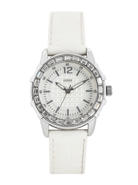 

GUESS Women White Dial Watch W0019L1
