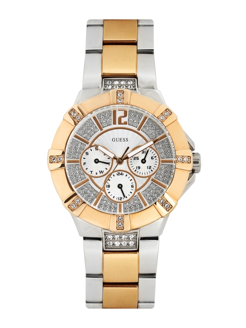 

GUESS Women Silver-Toned Dial Watch W0024L1