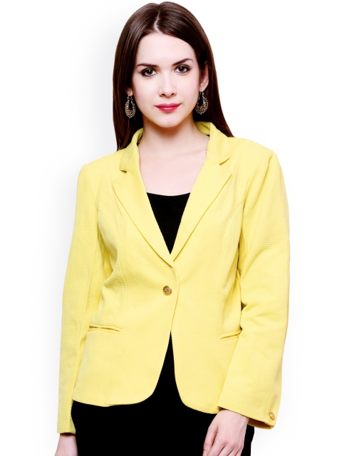 

Pannkh Yellow Single-Breasted Blazer