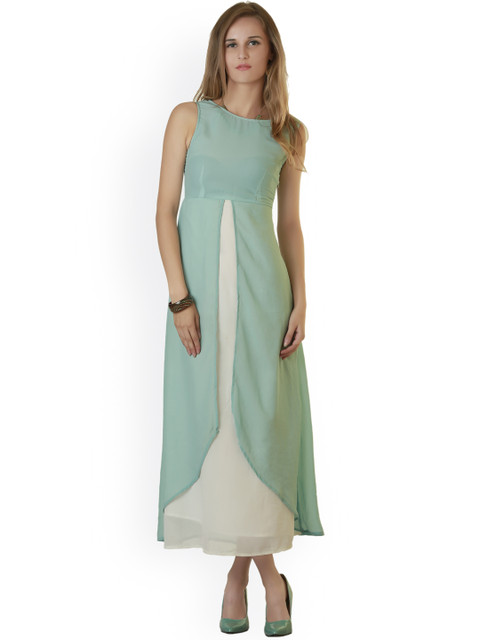 

Belle Fille Light Blue & White Midi Dress