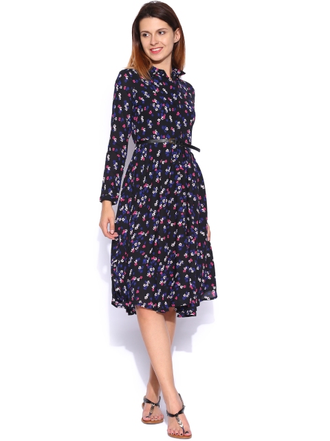 

Tokyo Talkies Black Printed Dress