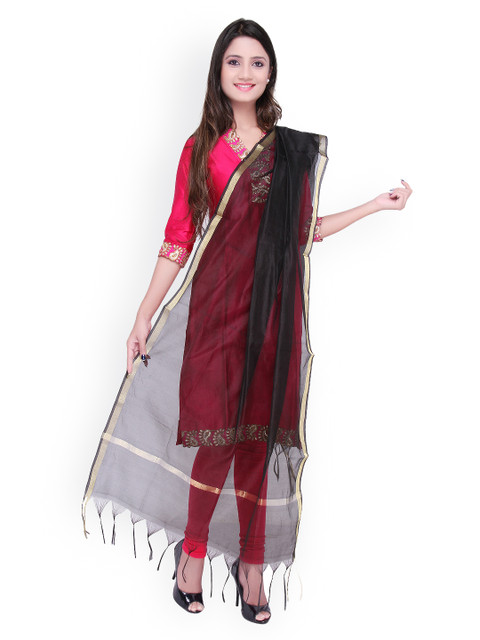 Dupatta Bazaar Black Silk Dupatta