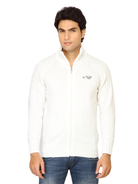 

Spykar Men Solid White Sweater