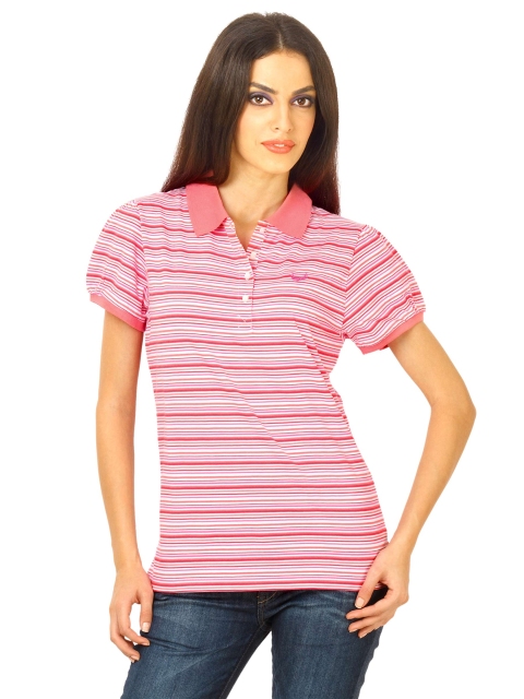

Flying Machine Women Pink Polo Tshirts