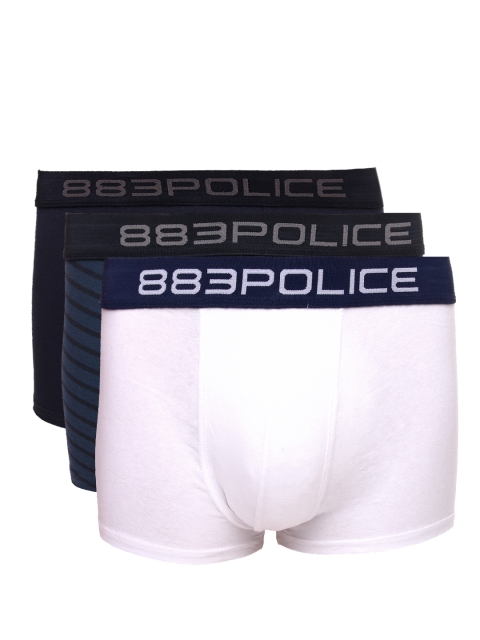 

883 Police Men Set of 3 Boxers, White