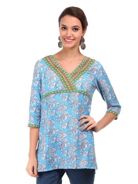 

Aurelia Women Blue Printed Kurti