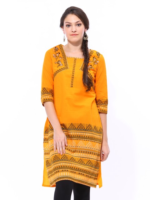 

Aurelia Women Yellow Kurta
