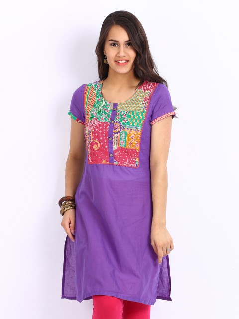 

Aurelia Purple Printed Kurta