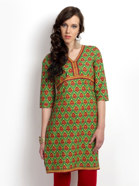 

Aurelia Women Green Printed Kurta