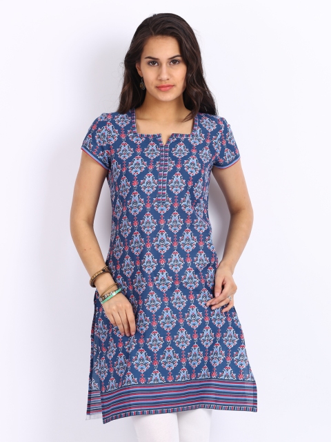 

Aurelia Women Blue Printed Kurta