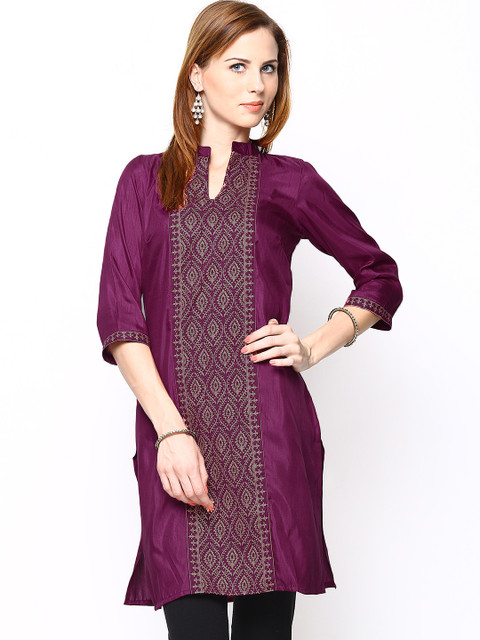 

Aurelia Women Magenta Printed Kurta