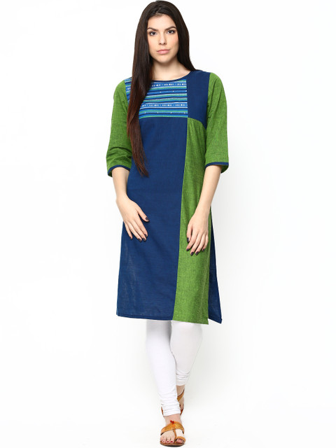 

Aurelia Women Blue & Green Kurta