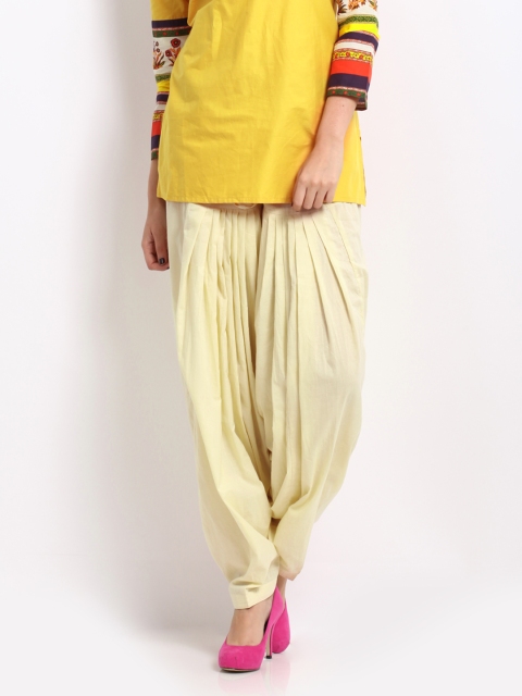 

Aurelia Women Cream Coloured Patiala Pants