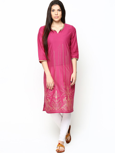 

Aurelia Women Pink Printed Kurta